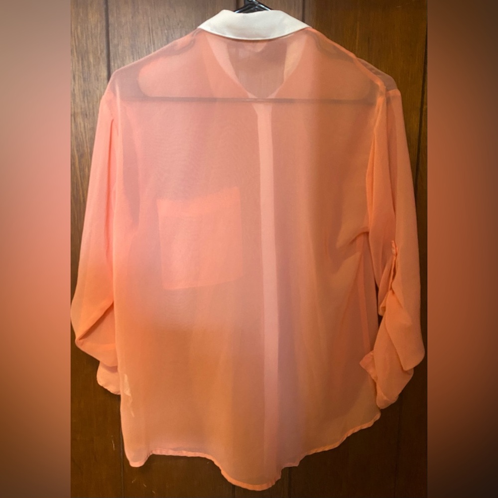 Sheer Button Down Blouse - image 2